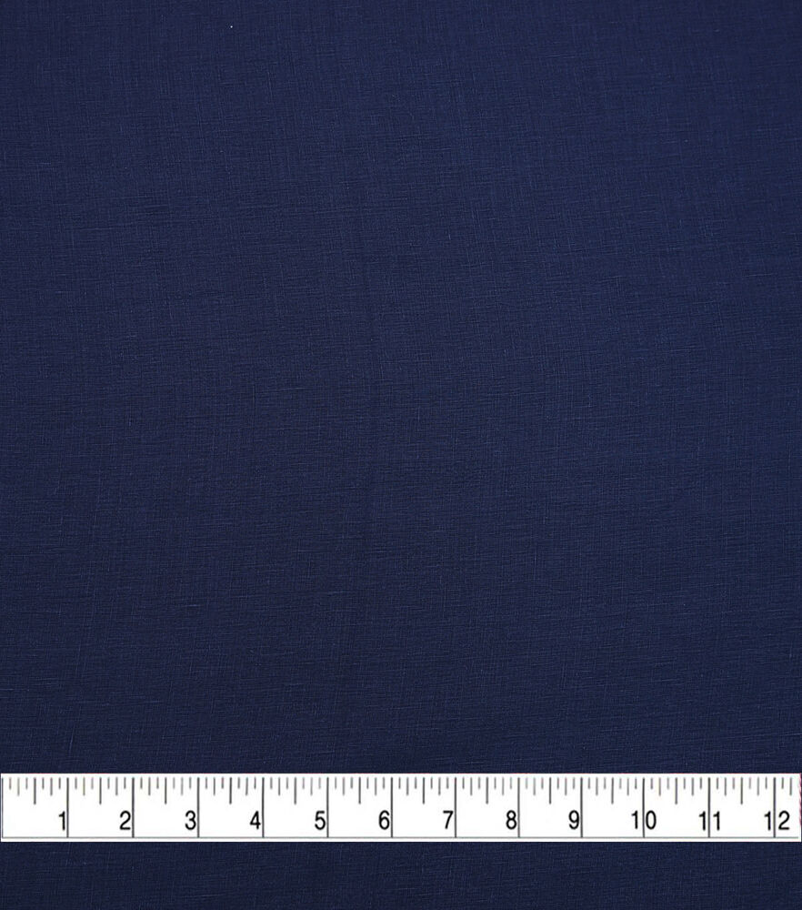 100% Linen Fabric Solids, Navy Yd, swatch, image 1