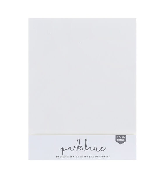 50 Sheet 8.5" x 11" Ivory Solid Core Cardstock Paper Pack by Park Lane