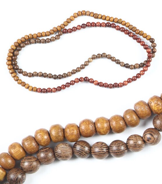 32" Wood String Beads by hildie & jo, , hi-res, image 2