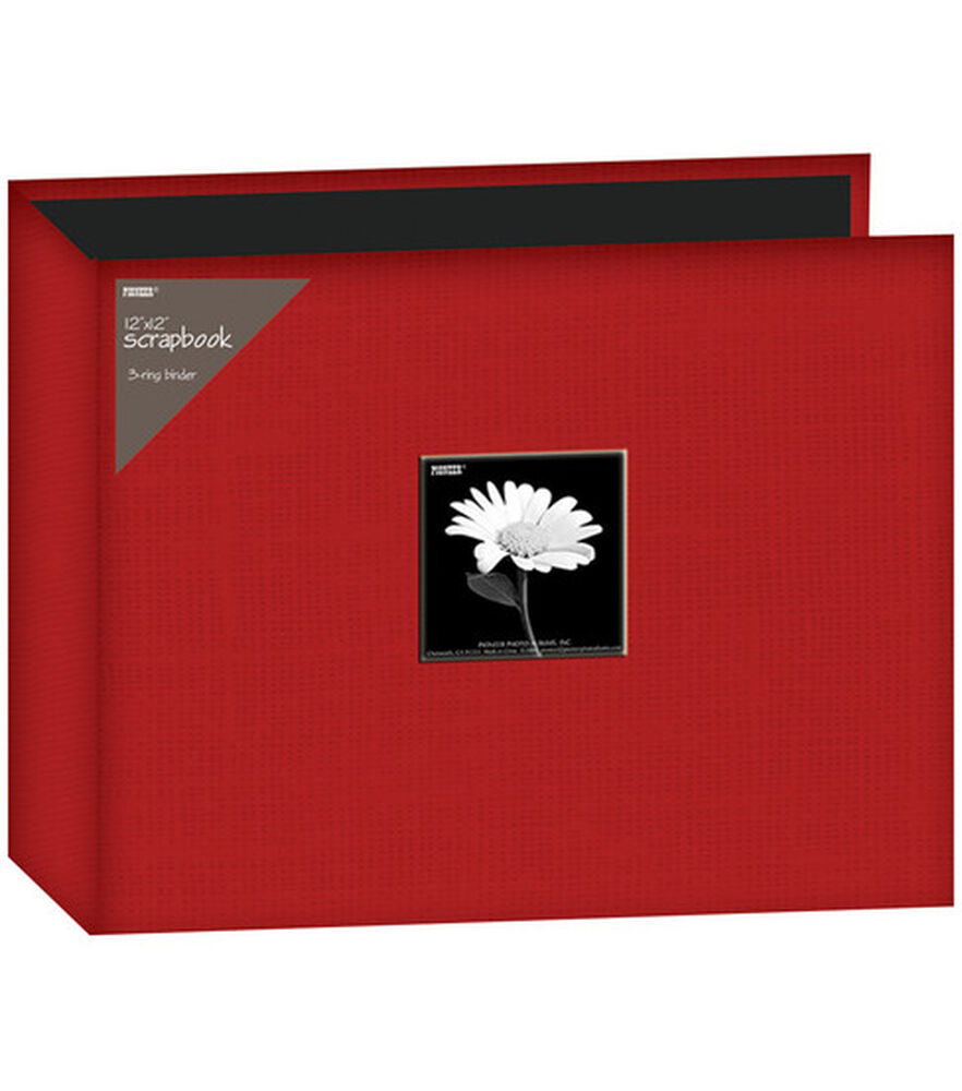 Pioneer 3-Ring Fabric Album 12x12 Red