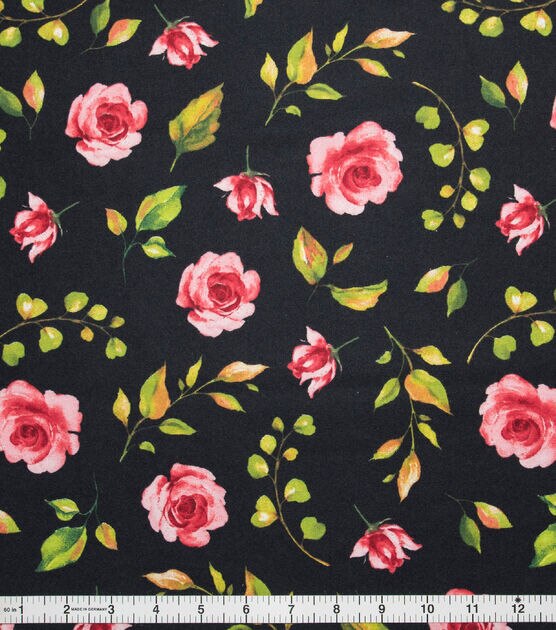 Super Snuggle Watercolor Rose Flannel Fabric