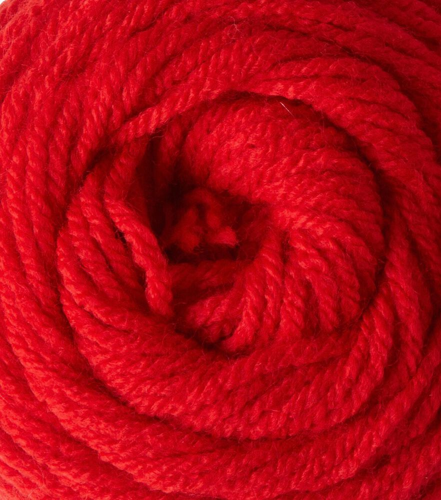Solid Worsted Acrylic 380yd Value Yarn by Big Twist, Varsity Red, swatch, image 18