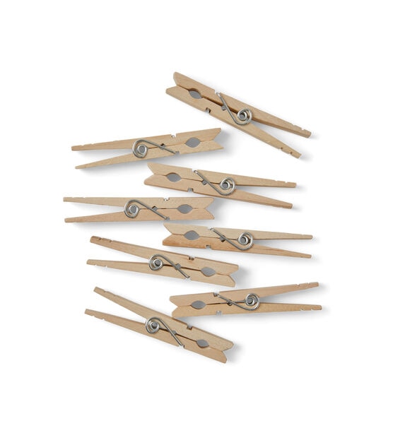 3" Ivory Wood Clothespins 24pk by Park Lane, , hi-res, image 2