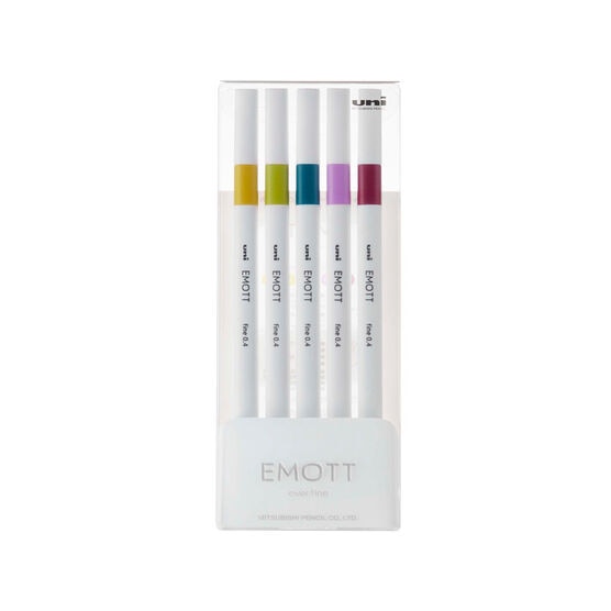 EMOTT Fineliner Pen Set #8, 5-Colors, Retro