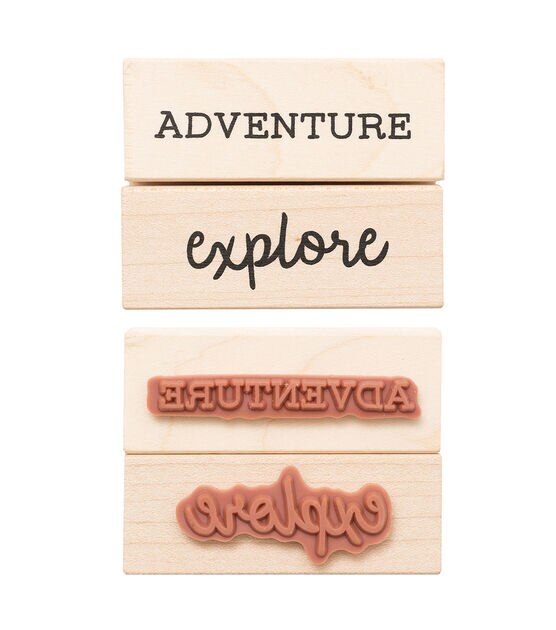 American Crafts Wooden Stamp Explore Set, , hi-res, image 2