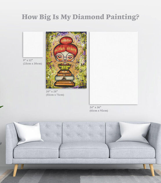 Diamond Art Club 20" x 28" Bookworm Girl Painting Kit, , hi-res, image 4