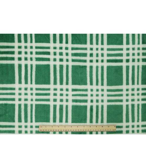Green Grid Plaid Sew Lush Fleece Fabric, , hi-res, image 4