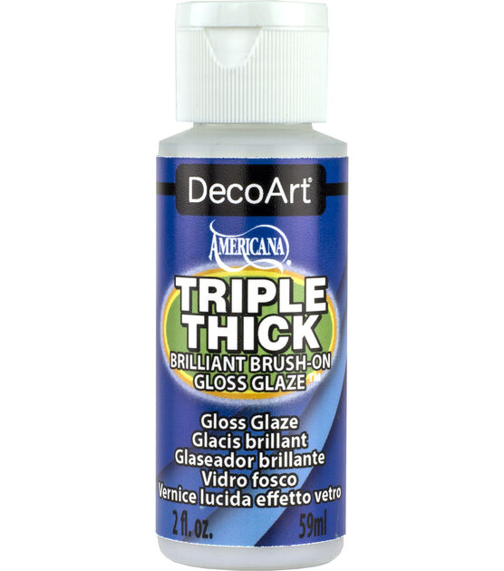 DecoArt Triple Thick Brilliant Brush On 2 fl. oz Gloss Glaze