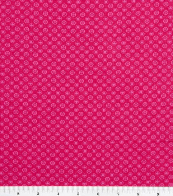 Pink Lined Dots Quilt Cotton Fabric by Keepsake Calico