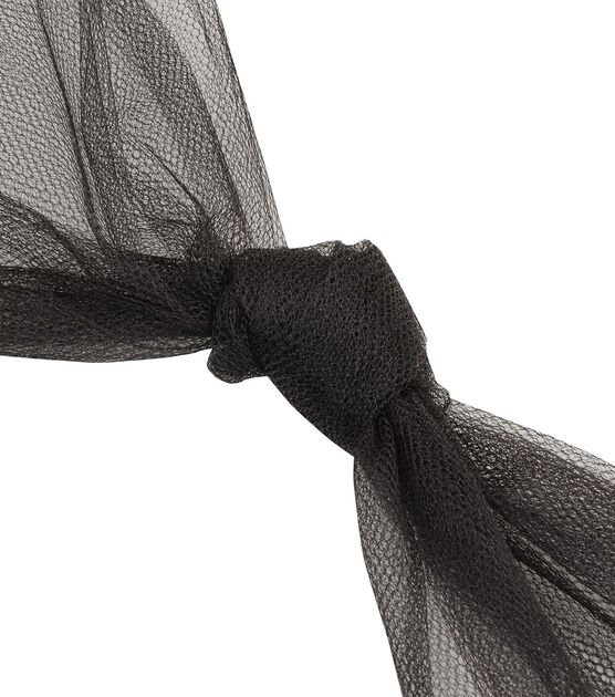 Black Nylon Dress Net Fabric by the Metre