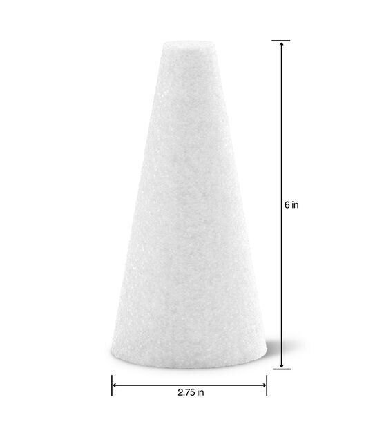 Polystyrene Foam Cone, 2.75