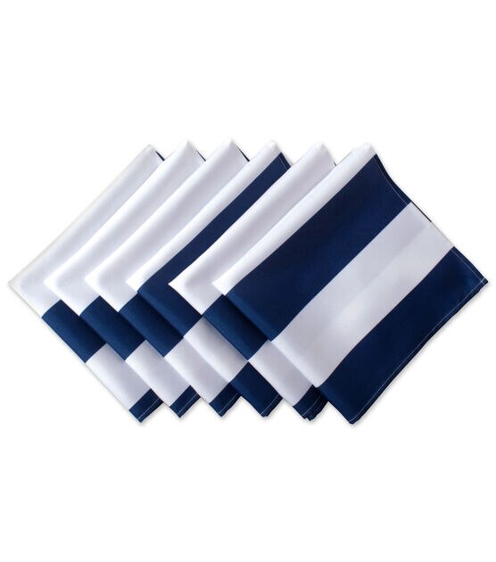 Design Imports Nautical Blue Cabana Outdoor Napkins