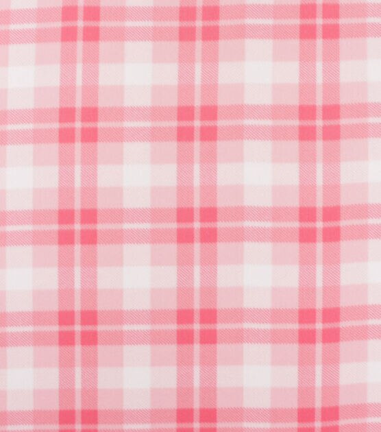 Blizzard Fleece Fabric Checker Plaid Pink, , hi-res, image 2
