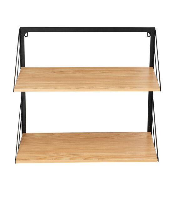 Honey Can Do Modern Two Tiered Wall Shelf, , hi-res, image 8