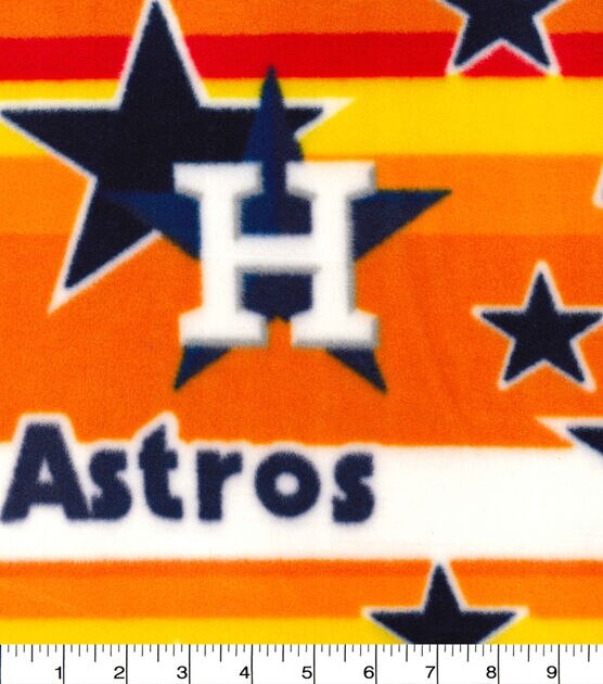 Fabric Traditions Houston Astros Fleece Fabric Stripe