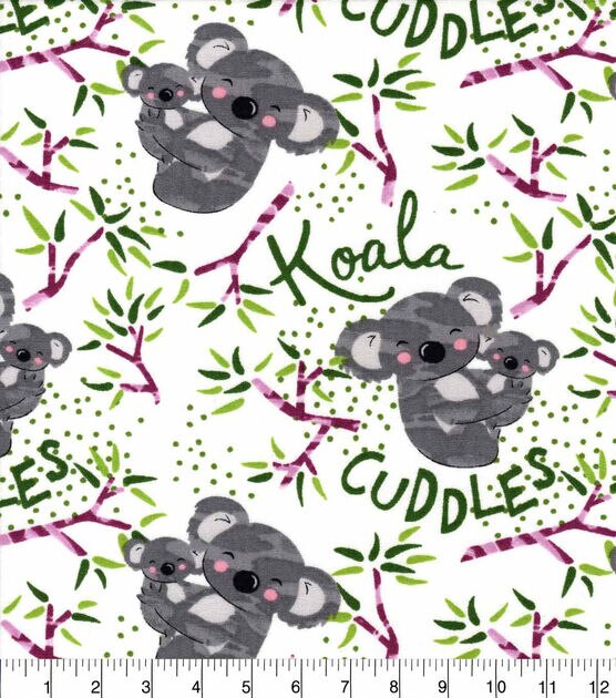 Koala Snuggles Nursery Cotton Fabric, , hi-res, image 2