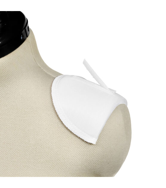 Dritz 3/8" Covered Set-In Shoulder Pads, 1 Pair, White, , hi-res, image 3