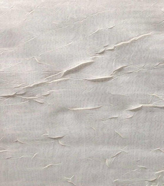 Signature Series Sheer Fabric Crushed Voile 53" Ivory