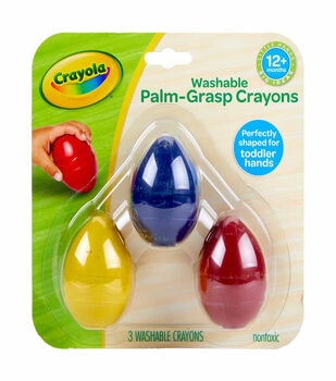 Crayola Toddler Crayons in Egg Shape (12ct), Jumbo Washable Crayons, Big  Crayons For Toddlers, Toddler Toys, Nontoxic, Ages 1+, Multi price in UAE,  UAE