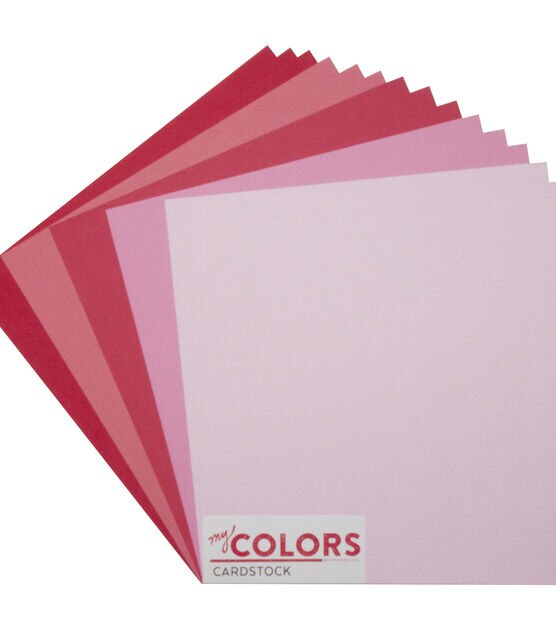 My Mind's Eye My Colors Canvas 18 pk Premium Cardstock Pink & Red Tones, , hi-res, image 2