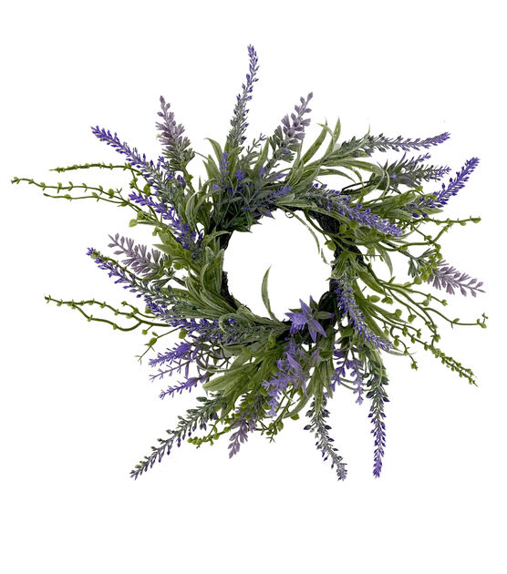 13" Spring Purple Lavender Mini Wreath by Bloom Room