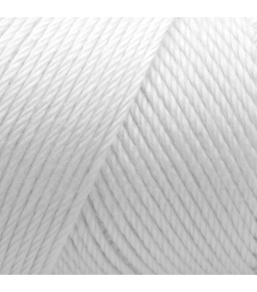 Caron Simply Soft Yarn, White, swatch, image 1