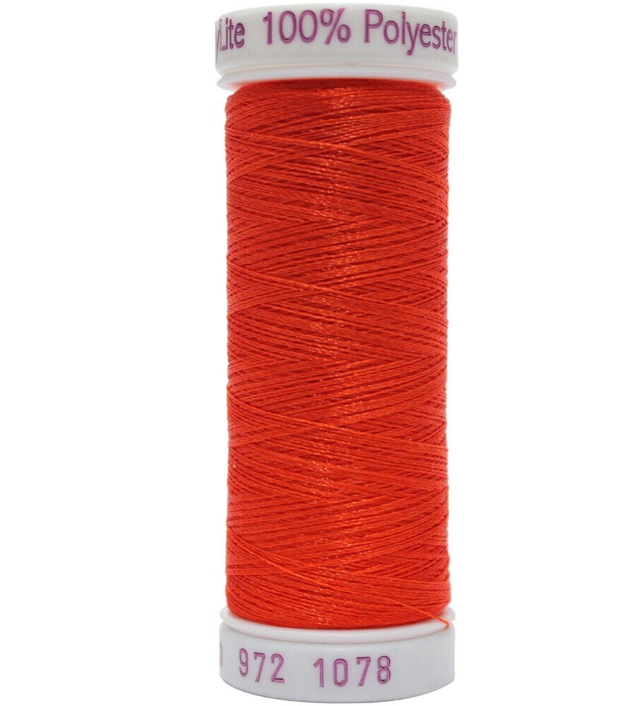 Sulky Polylite 60Wt 440Yd Thread, 1078 Tangerine, swatch
