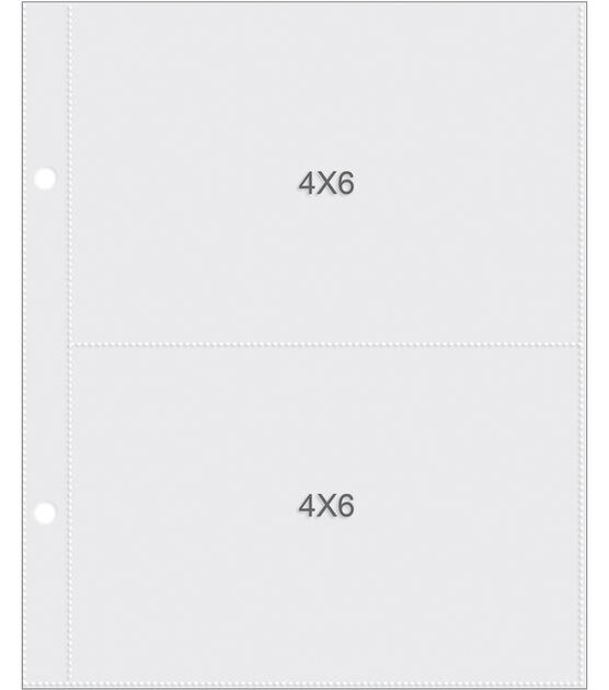 Sn@p! Pocket Pages For 6"X8" Binders 10 Pkg (2) 4"X6" Pockets