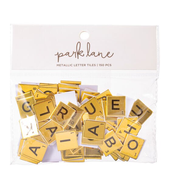 Park Lane Metallic Letter Tiles Gold