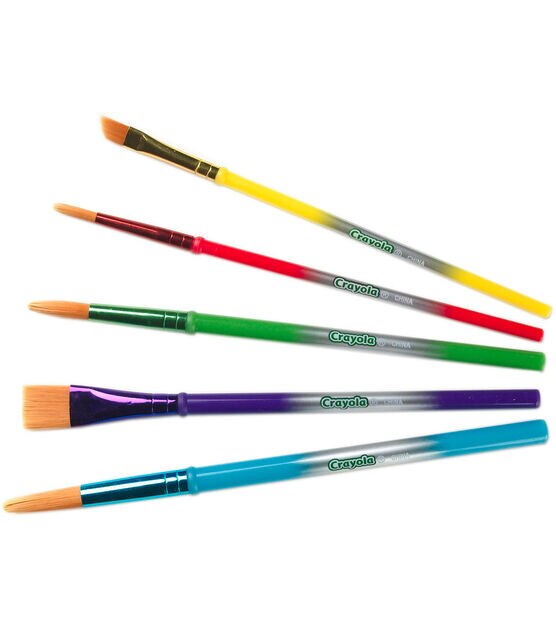 Crayola 5ct Art & Craft Paint Brushes, , hi-res, image 2