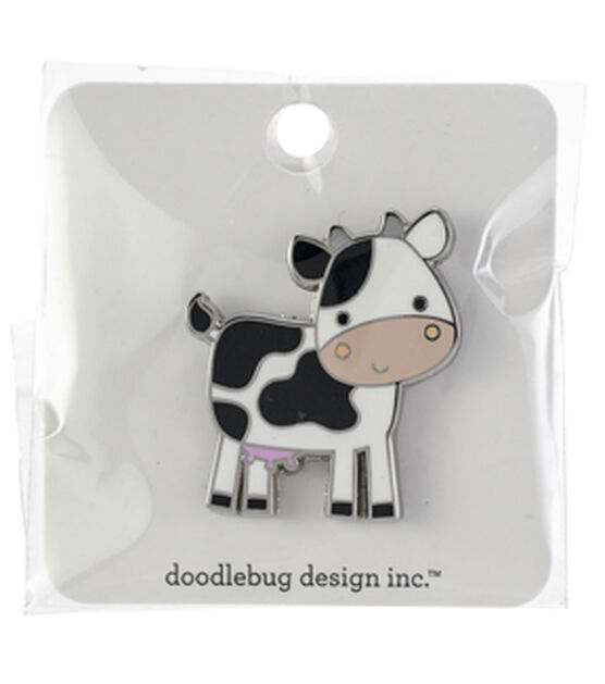 Doodlebug Design Collectible Cow Enamel Pin