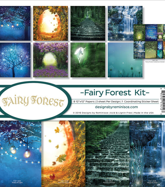 Reminisce Collection Kit 12"X12" Fairy Forest with Fireflies & Unicorn