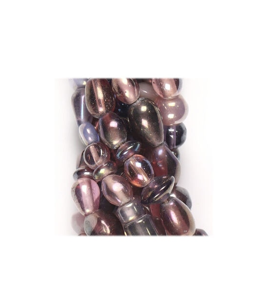14" Dark Purple Multi Strand Glass Beads by hildie & jo, , hi-res, image 2