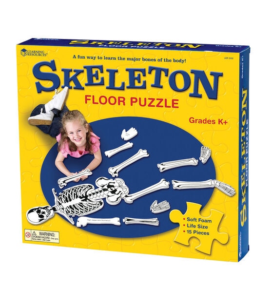 Learning Resources 4' Foam Skeleton Floor Puzzle 15pc