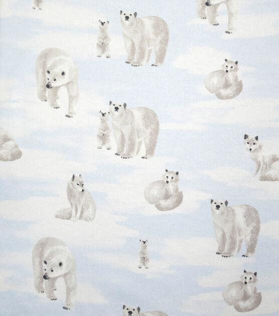 Super Snuggle Polar Bears & Foxes Flannel Fabric, , hi-res, image 2