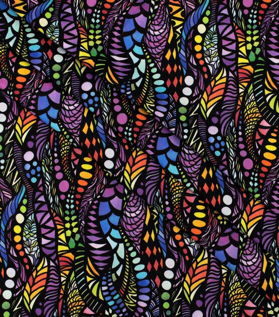 Bright Zentangle Quilt Cotton Fabric by Keepsake Calico, , hi-res, image 2