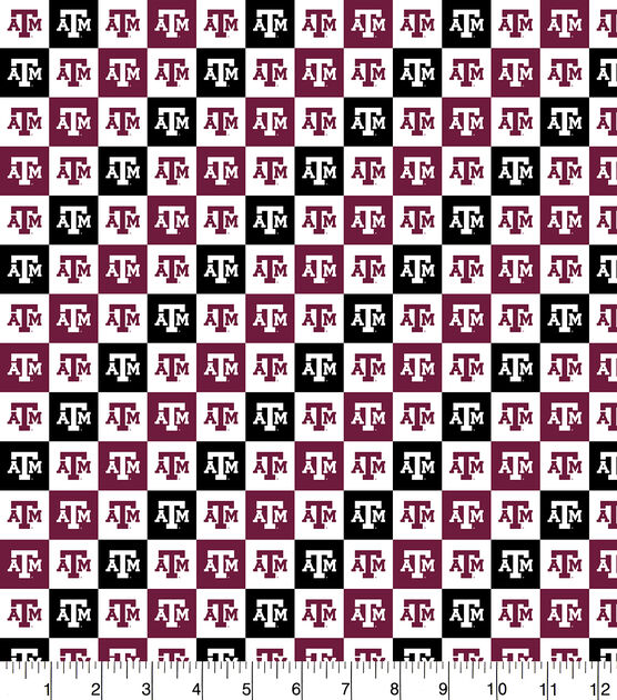 Texas A&M University Aggies Cotton Fabric Collegiate Checks, , hi-res, image 2