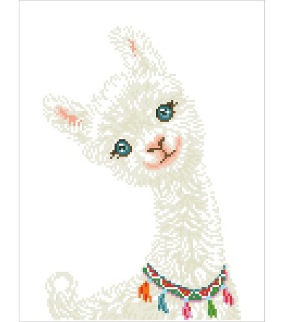 Diamond Dotz 19.5" x 15.5" Lulu Llama Embroidery Facet Art Kit, , hi-res, image 4