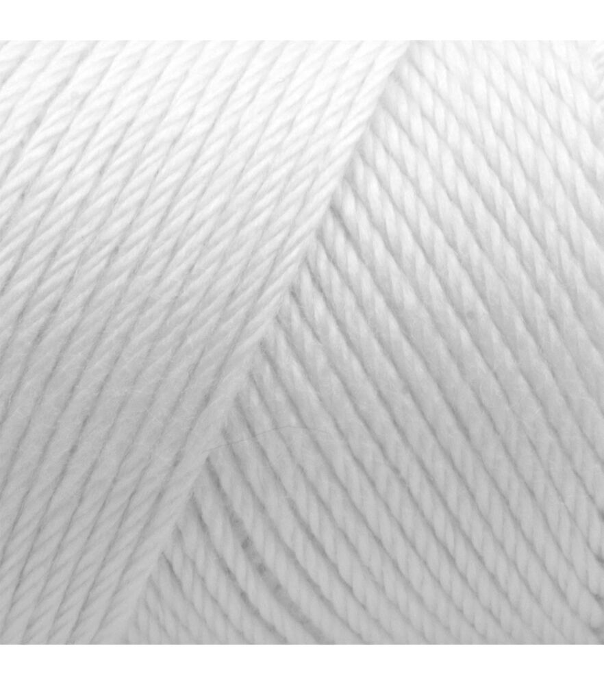 Caron One Pound 800yds Worsted Acrylic Yarn, Bright White, swatch, image 1