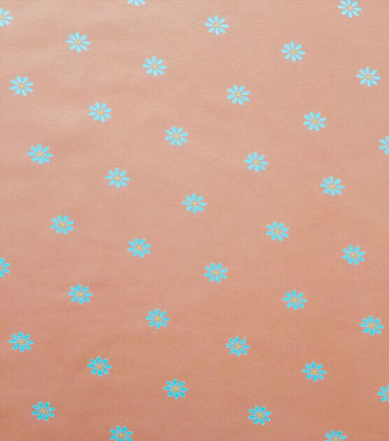 Light Coral Daisy Jersey Fabric by POP! | JOANN