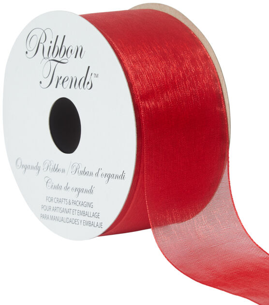 Ribbon Trends Organdy Ribbon 1.5'' Red Solid