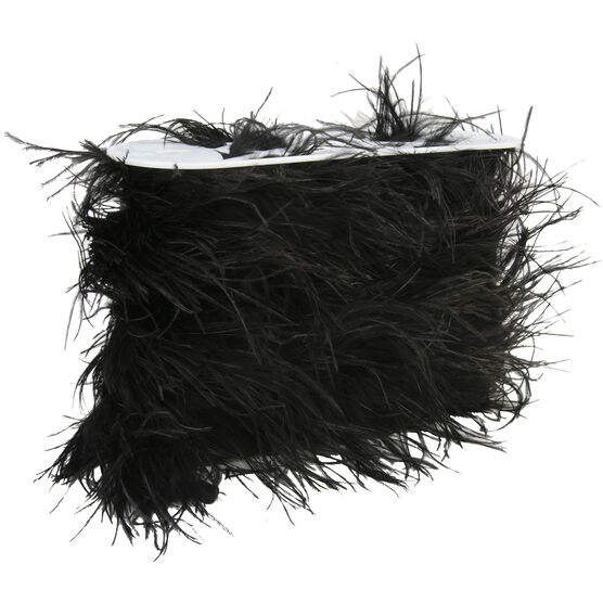 DF-BOST12-07 Charcoal 12-14'' Burnt Ostrich Feather Trims By Piece