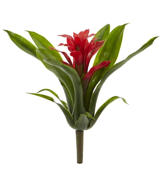Nearly Natural 11 Spring Red Bromeliad Artificial Flower Stems 6ct