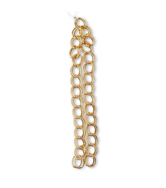 21" Lacquered Brass Metal Link Chain Strand by hildie & jo, , hi-res, image 2