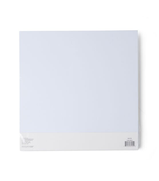 49 and Market Essential 12x12 Cardstock: White, 20/pkg E24029 