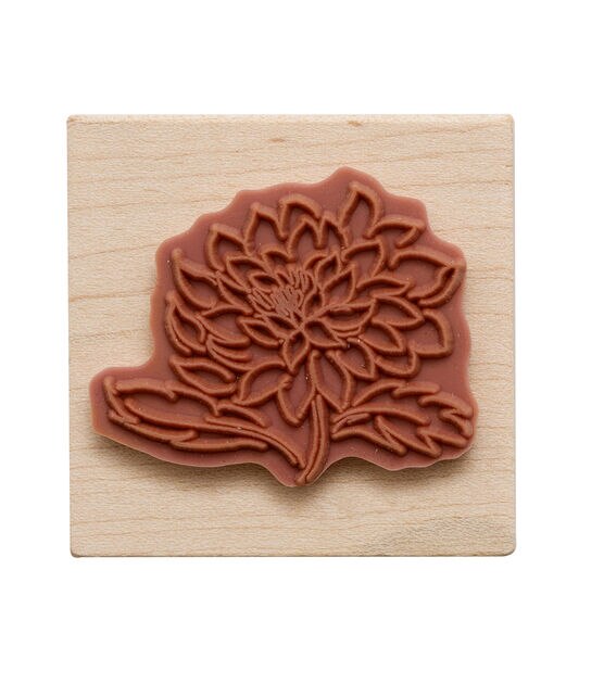 American Crafts Wooden Stamp Flower, , hi-res, image 2