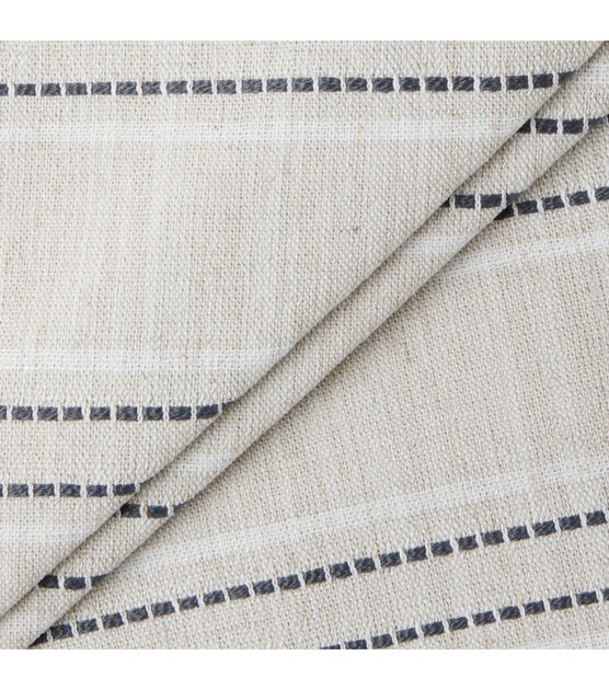 Thomasville Charcoal Stripe Tweed Fabric, , hi-res, image 3