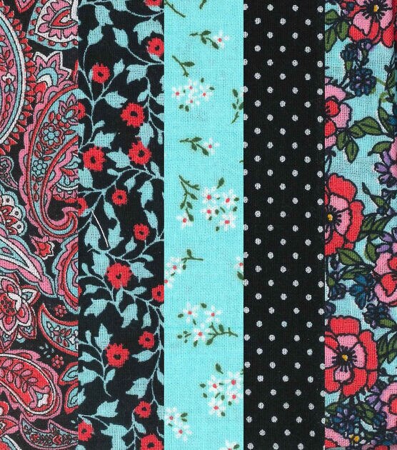 2.5" x 42" Vintage Floral Cotton Fabric Roll 20ct by Keepsake Calico, , hi-res, image 2