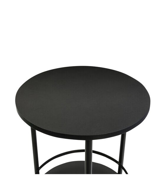 Honey Can Do 2 Tier Round Side Table Black, , hi-res, image 6