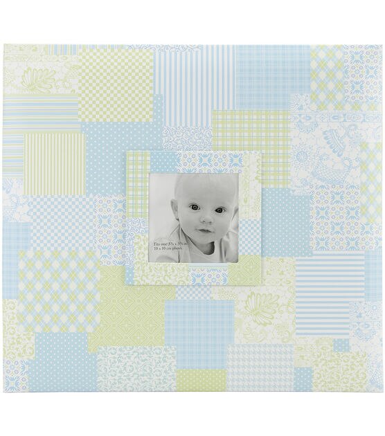 MBI 12''x12'' Baby Post Bound Album With Window Blue
